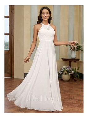 💐Ivory A-line Lace Wedding Dress